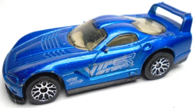 Dodge Viper GTSR 2000 Matchbox azul fundido a presión 1:64 coche de 2 7/8" con blanco Foto 1 de 4