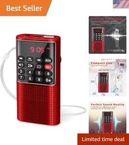 J- Mini Portable Pocket FM Radio MP3 Walkman Radio with Recorder, Lock Key, S... - Picture 1 of 8