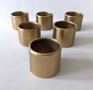 Gold Colored Napkin Ring Holders Set of Six 6 Metal Metallic Lot Engagement Ring - Picture 1 of 7