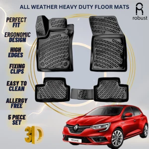 Floor Mats Liners For Renault Megane 4 HB 2016-2023 All Weather Heavy Duty Rugs - Bild 1 von 9