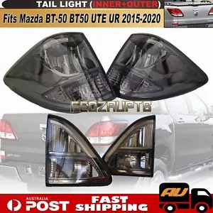 Smoked Black Fits Mazda BT-50 BT50 UTE UR 2015-2020 (Inner+ Outer ) Tail Lights - Picture 1 of 8