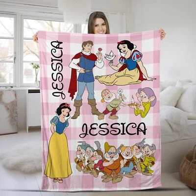 Custom Disney Snow White and the Seven Dwarfs Blanket, Disney Princess Snow - Image 1 of 4