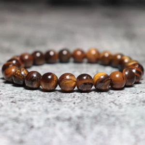 Bracciale vero occhio di tigre forza coraggio fortuna ricchezza pietre preziose braccialetto uomo donna - Foto 1 di 4