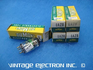 LOT OF (5) NOS 6AZ8 Vacuum Tubes - DUMONT - USA - 1960s (TESTED, FREE SHIPPING!) - Picture 1 of 3