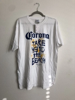 Camiseta Corona Take Me To The Beach Para Hombre Talla L Camiseta Blanca Cabo San Lucas México Foto 1 de 4