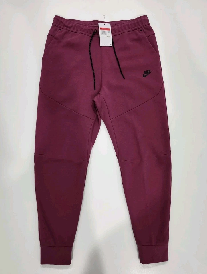 Nike Tech Fleece Joggers Adult Large Rosewood Black CU4495-653 Sportswear Stretc