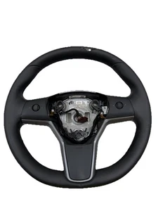 2017-2023 Tesla Model 3 & Y steering wheel OEM 1490214-00-B SEE PICTURES TORN - Picture 1 of 13