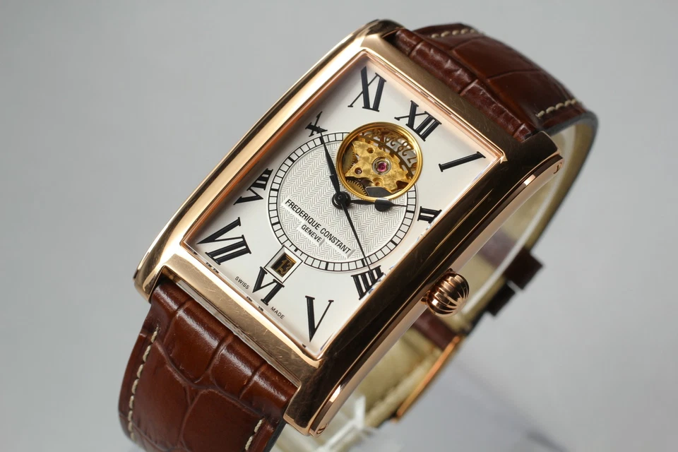 Frederique Constant Carre Heartbeat FC-315MS4C24 AT Men's Watch [ Band Damaged ] - Image 1 of 4