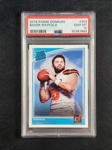 2018 Panini Donruss #303 Baker Mayfield Rated Rookie RC PSA 10 GEM MINT! - Picture 1 of 2