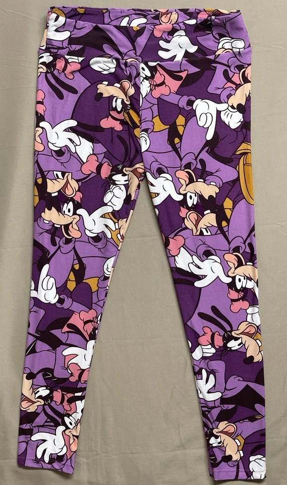 LulaRoe Alto y Curvilíneo Goofy Disney Leggings Pantalones Talla Única Suave Elástico Púrpura Foto 1 de 4