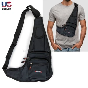 Men Backpack Fanny Pack Crossbody Sling Shoulder Bag Chest Travel Sport Women - Picture 1 of 11