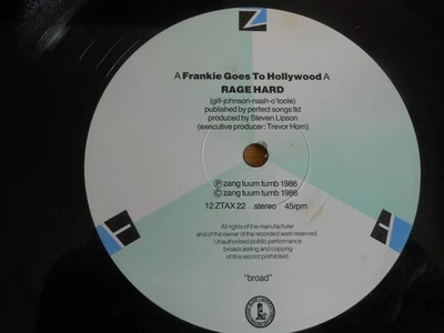 Frankie Goes To Hollywood -"Rage Hard / Roadhouse Blues / Don't Lose" 12" Single — 第 1/2 张图片