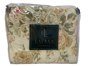 RALPH LAUREN One Queen BEDSKIRT Woodstock Garden Floral Chic SHABBY Pink New - Picture 1 of 5