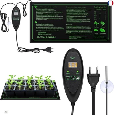 Apritsce Tapis Chauffant pour Plantes avec Thermostat, Tapis Chauffant pour