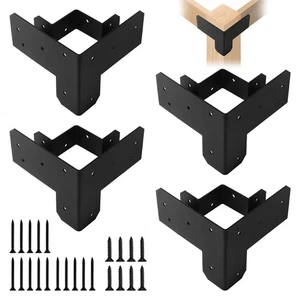 4 PCS Workbench Brackets Kit 3-Way Workbench Corner Brackets Fits 4x4 2x4 Woo... - Picture 1 of 8