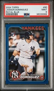 Jasson Dominguez 2024 Topps Series 1 Royal Blue PSA 9 Yankees Rookie #60 Sp - Bild 1 von 2