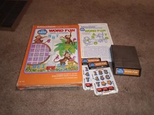 Word Fun (Intellivision, 1980) caja completa, cartucho, manual y superposiciones - Imagen 1 de 2