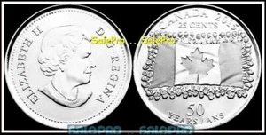CANADA 2015 CANADIAN QUARTER MAPLE LEAF FLAG NON FROSTED 25 CENT COIN UNC - Picture 1 of 2