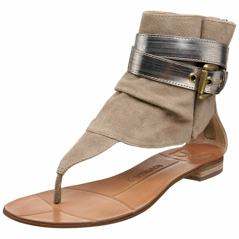 NUEVO BOUTIQUE 9 SANDALIAS PLANAS DE GAMUZA ESTILO GLADIADOR "PRÍSTINAS" TALLA 6.5 Foto 1 de 1