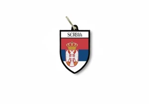 keychain key chain ring flag national souvenir shield serbia - Picture 1 of 1
