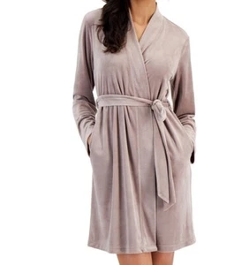 NWT ALFANI Women's XLarge Short Stretch Velour Wrap Robe - Picture 1 of 1