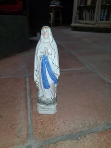 Jugendstil Figur Frau von Lourdes Madonna Porzellan ND de Lourdes Statue antik - Bild 1 von 9