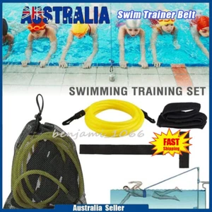 3/4M Swim Trainer Belt Swimming Resistance Tether Leash Pool Training Harness AU - Picture 1 of 15