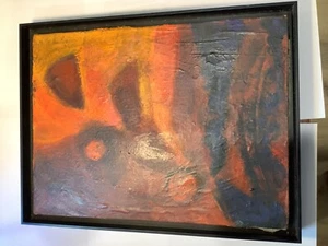 ABSTRACT OIL ON CANVAS PAINTING - Picture 1 of 8