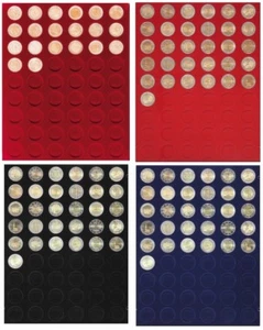 LINDNER Velourseinlage Veloureinlage Einlagen für Münzboxen Rot Blau Schwarz - Bild 1 von 2