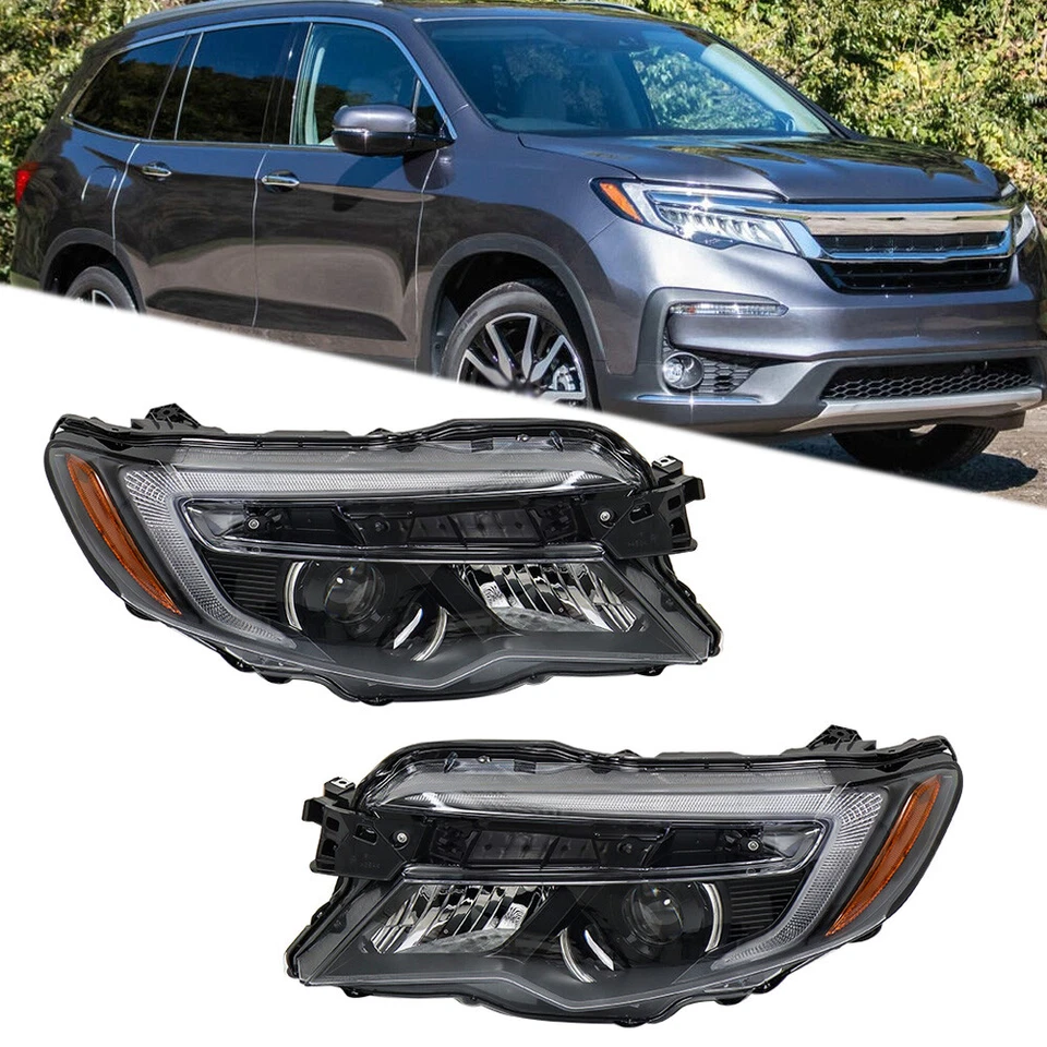 LH+RH For 16-22 Honda Pilot/ Ridgeline 17-20/19-21 Passport Headlights LED Lamp - Image 1 of 4