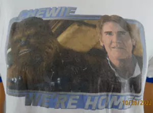 Star Wars T Shirt Size M Chewbacca Han Solo Chewie Where Home Disney parks - Picture 1 of 4