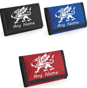 Cartera Gales Personalizada Niños Moneda Cremallera Triple Plegable Niño Niña Dragón Galés - Imagen 1 de 7
