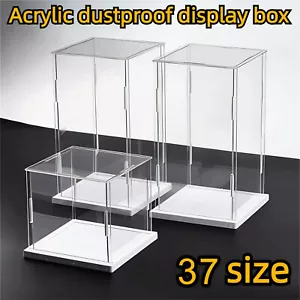 Clear Acrylic Display Case Dustproof Model Car Collectibles Storage Box Showcase - Picture 1 of 56