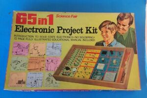 Kit projet électronique vintage Science Fair 65 en 1 - Complet - Non testé