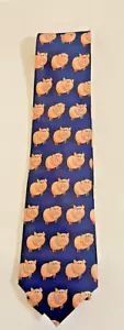 Kleine Schweine All Over Three Rooker Co. Krawatte Top Vintage Zustand Lesen - Bild 1 von 4