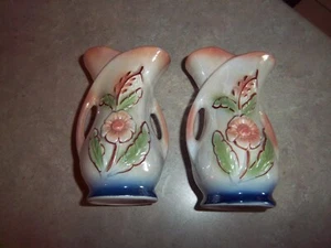 2 - Vasi decorativi a doppio anello ceramica floreale - lampadari - Foto 1 di 10