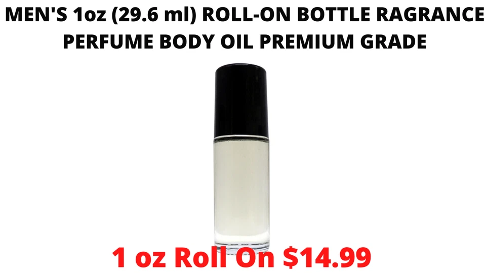 1 oz Men's Body Fragrance Perfume Body Oil Premium Quality Uncut 29.6ml Roll-On - Image 1 of 1