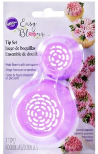 Wilton Easy Blooms Floral Tip Set 2 Tips Cake Cupcakes Decorating Flowers - Picture 1 of 3