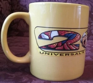 Universal's Island of Adventure Coffee Mug Cup, Spiderman Marvel Popeye, yellow - Picture 1 of 7