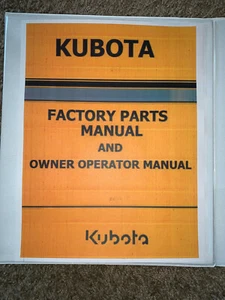 KUBOTA BX24D farm tractor Mower master Parts guide & operator manual Binder - Picture 1 of 3