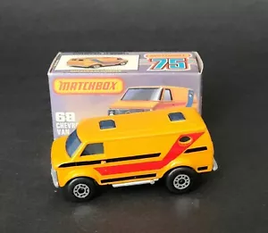 Matchbox Superfast #68 Chevrolet Van Orange w/ Blue Stripe - Picture 1 of 5