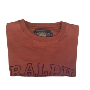 Ralph Lauren Chaps "Ralph USA" VTG Home Field Factory Men's Orange Sweater XL - Picture 1 of 18