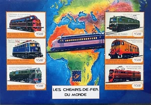 GUINEA EISENBAHNEN DER WELT ZÜGE BRIEFMARKEN 2001 POSTFRISCH EISENBAHN DIESELLOK 1 - Bild 1 von 1