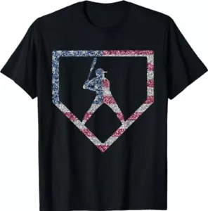 Vintage American flag US Baseball Drip Boys T-Shirt - Picture 1 of 3
