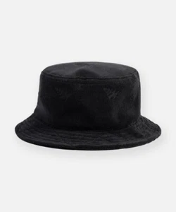 PAPER PLANES ✈️ BLACK JAQUARD TERRY CLOTH BUCKET HAT SIZE SMALL/MEDIUM NEW - Picture 1 of 8