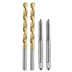 2 Stück 1/4-32 UNEF Gerader Nutengewindebohrer Unbeschichtet 2 Stück 5,5 mm Bohrer Ti-Coated Set - Bild 1 von 7
