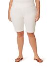 Gloria Vanderbilt White Shorts Pull On Bermuda Size 22w Plus Nwt New