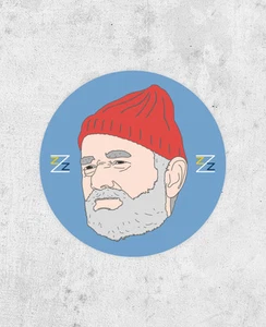 Steve Zissou Sticker! Life Aquatic, bill murray, team zissou, wes anderson Z - Picture 1 of 3