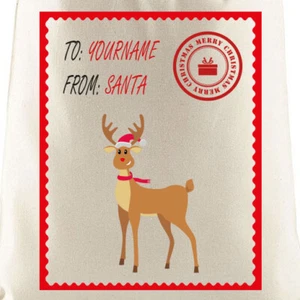 Sacco Babbo Natale Renna Personalizzato | Natale, Regalo, Personalizzato, Natale - Foto 1 di 1