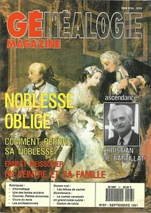 GENEALOGIE MAGAZIN NR. 97/1991 = ADEL + BARTILLAT + E. MEISSONIER Maler - Bild 1 von 3